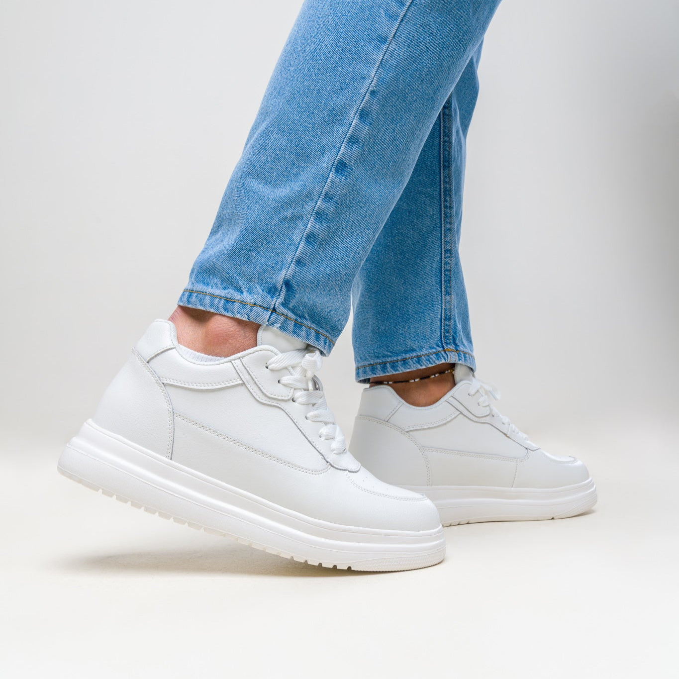 Chaussures Rehausseur Homme - Gain De 4/6/8/10 Cm, Discrètes, Antidérapantes, Style Casual - 4